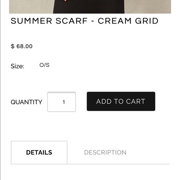 Grid pattern scarf - Picture 3 of 4